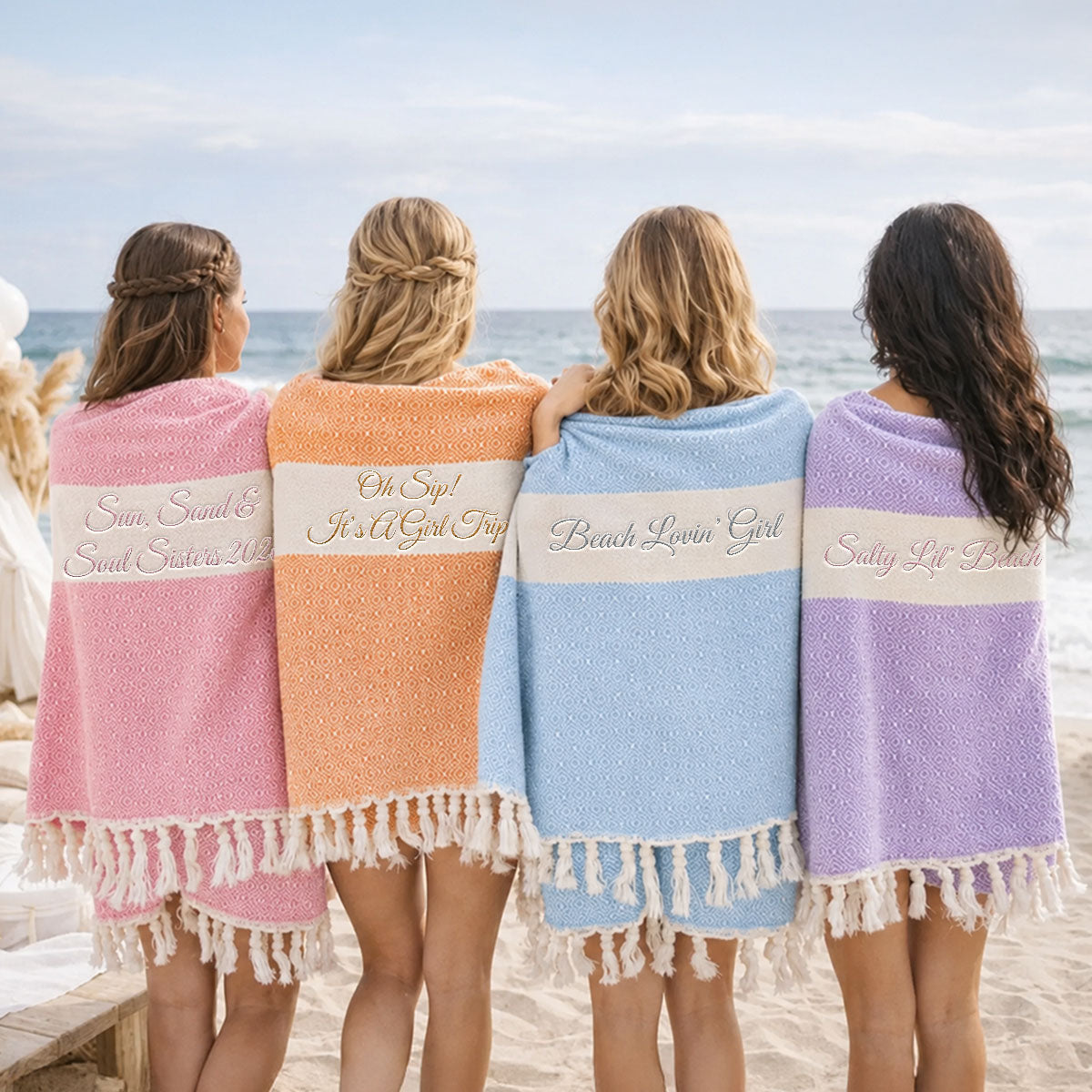 It Is A Girl Trip - Personalized Monogrammed Beach Towel