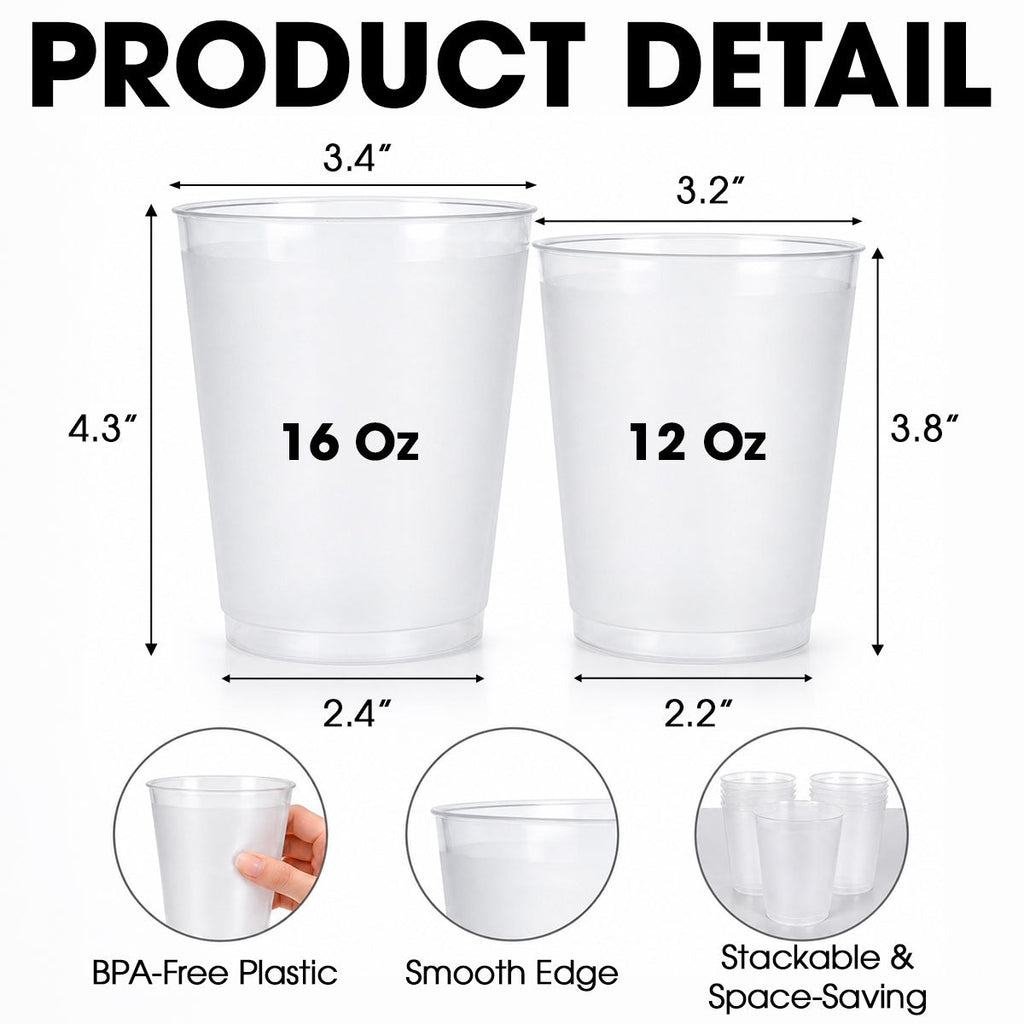 One More Round Please - Personalized Frosted Cup