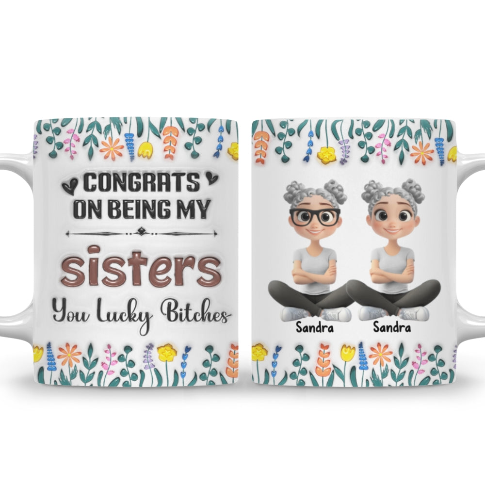 Custom Best Friend, Christmas & Birthday Friendship Keepsake Gift • Congrats On Being My Forever Bestie - Personalized 3D Inflated Effect Mug