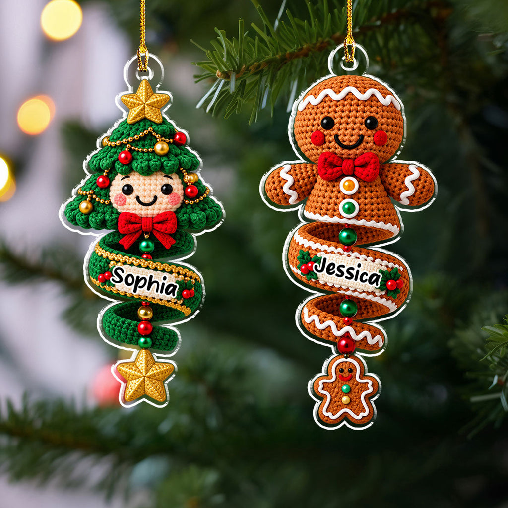 Custom Family Ornament, Christmas Gift for Family Members •  Merry Little Miracle - Personalized Acrylic Ornament