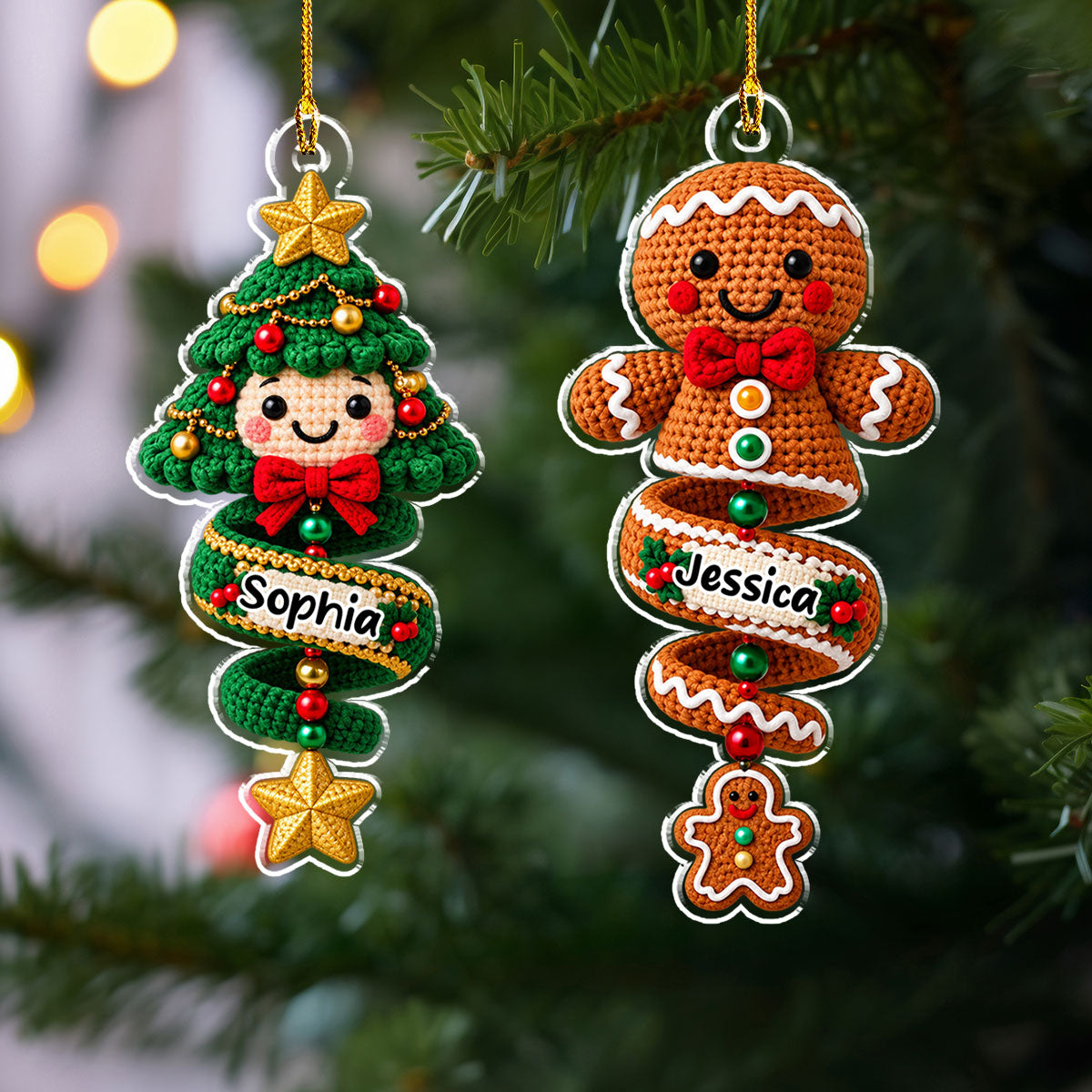 Custom Family Ornament, Christmas Gift for Family Members •  Merry Little Miracle - Personalized Acrylic Ornament