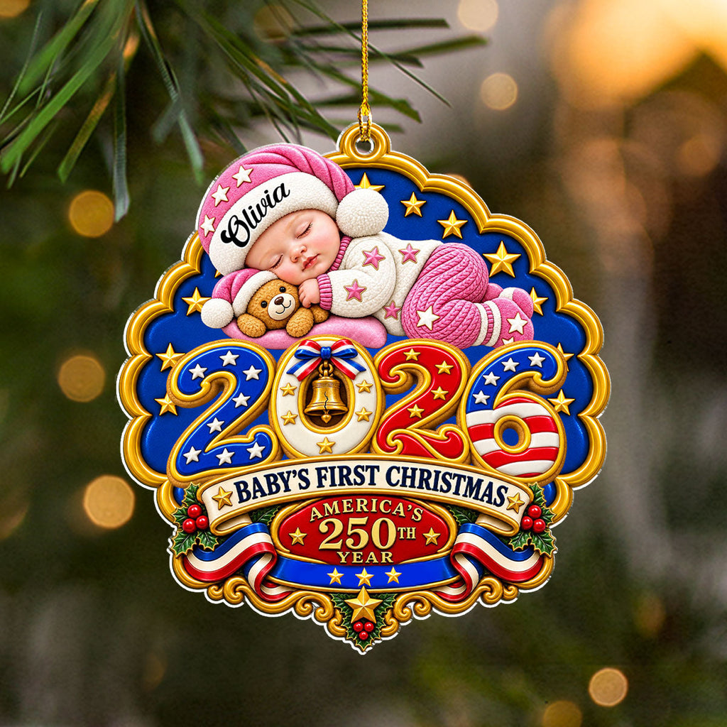 Custom Baby First Christmas Ornament for New Parents •  My First Little Christmas - Personalized Acrylic Ornament