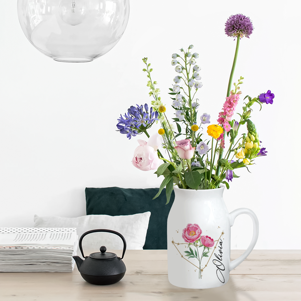 Star Signs Bloom Into Friendship - Personalized Flower Vase