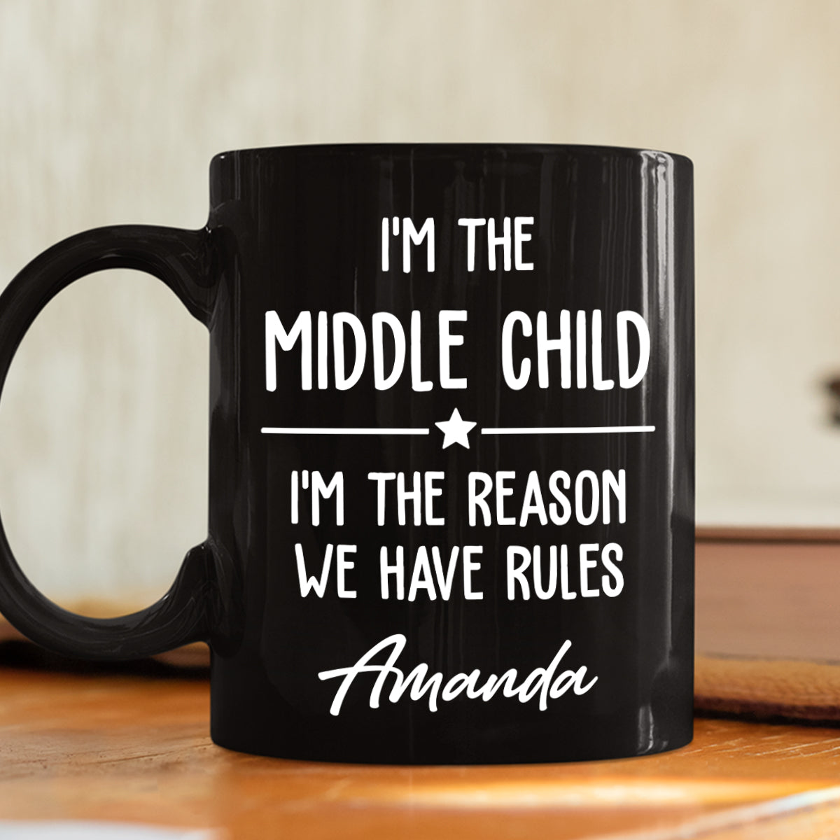 Custom Christmas & Birthday Gift for Brother & Sister • Birth Order Says It All - Personalized Coffee Mug