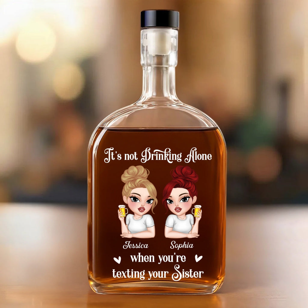 Not Drinking Alone - Personalized Spirits Decanter