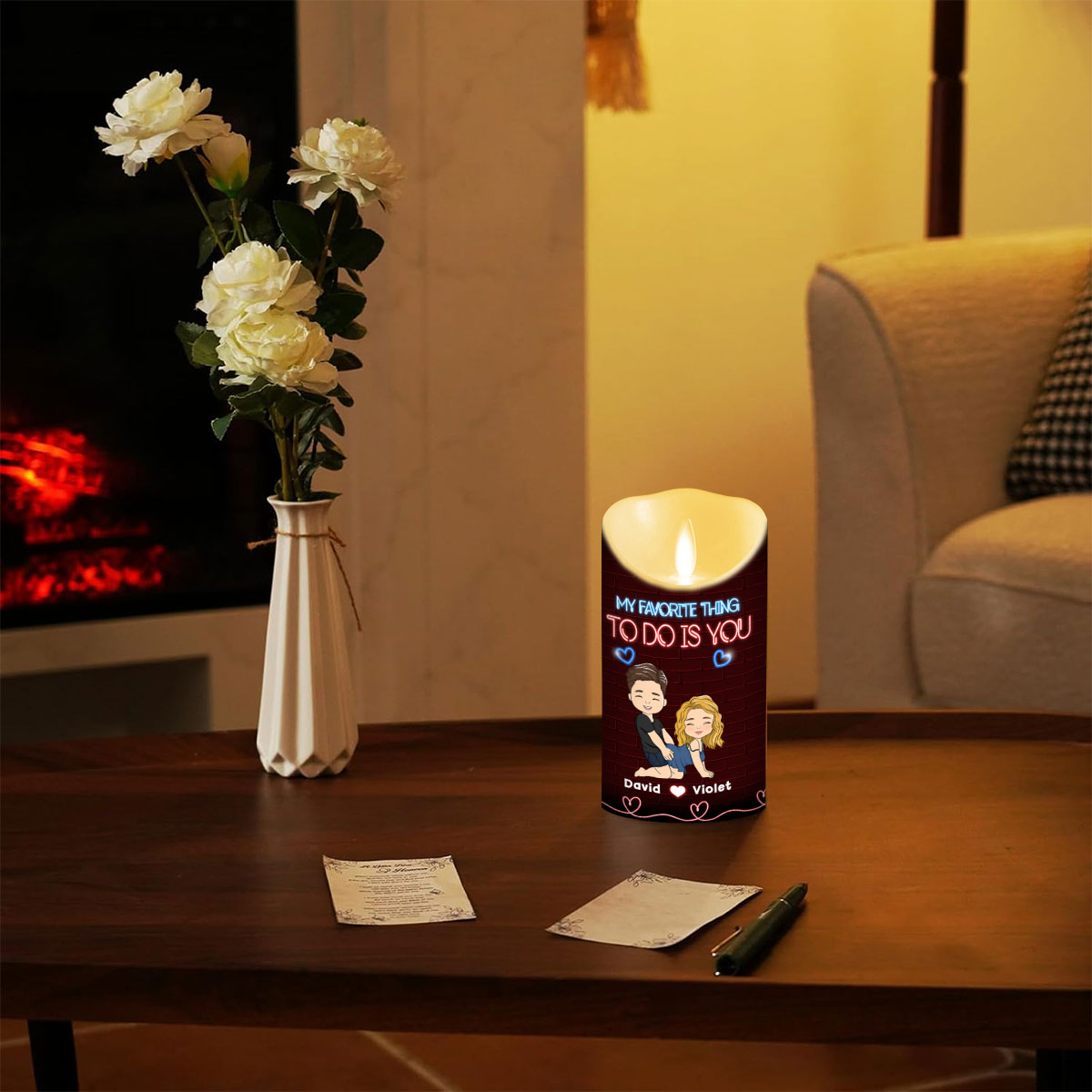 My Favorite Thing - Personalized LED Candle