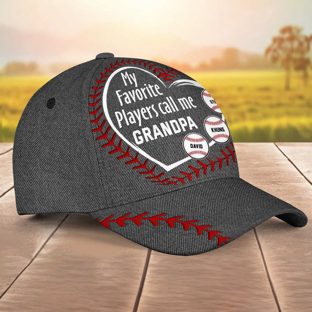 My Favorite Player Call Me Grandpa Dad - Personalized Classic Cap