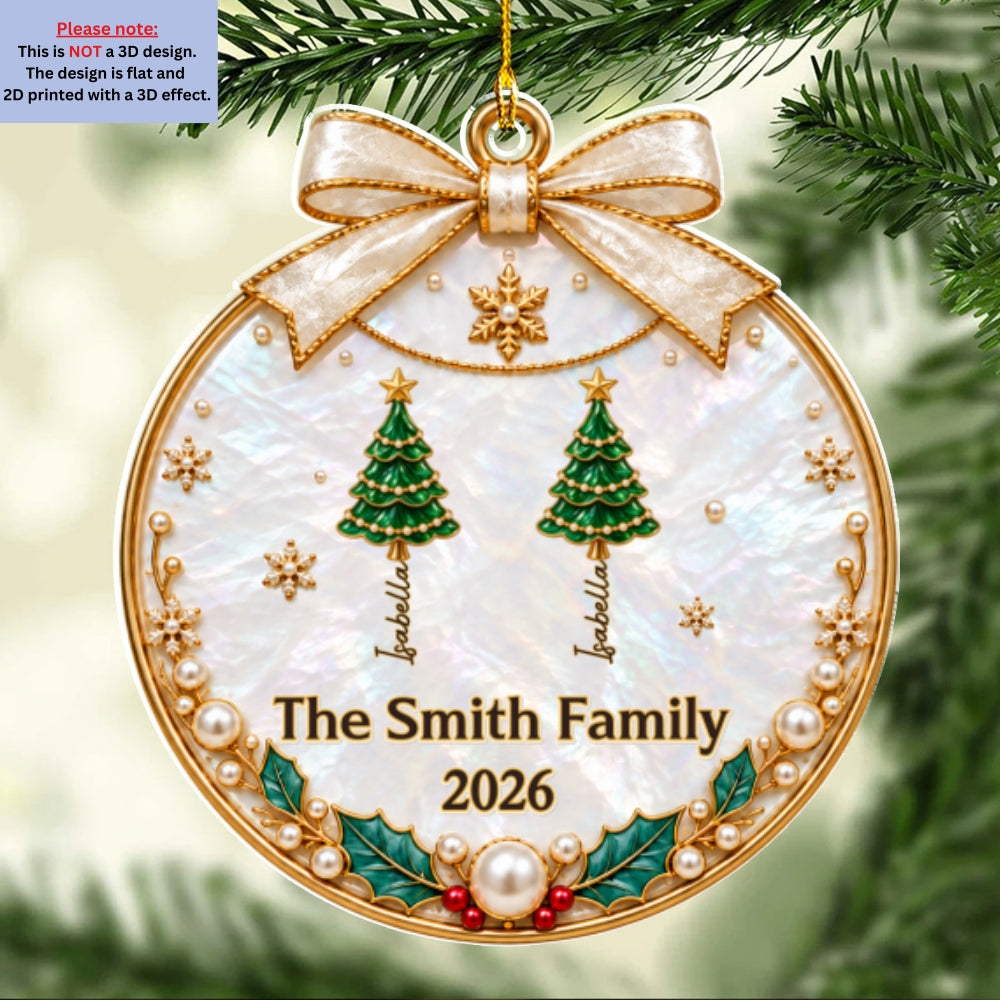 Custom Family Ornament, Christmas Gift for Family Members •  Making Christmas Memories Together - Personalized Acrylic Ornament