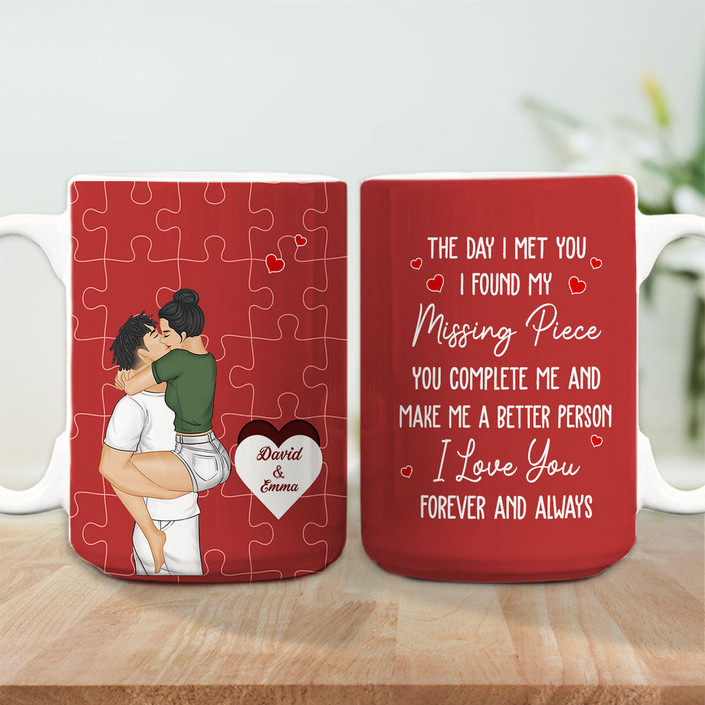 Custom Anniversary Keepsake Gifts For Couple • I Found My Missing Piece - Personalized Coffee Mug