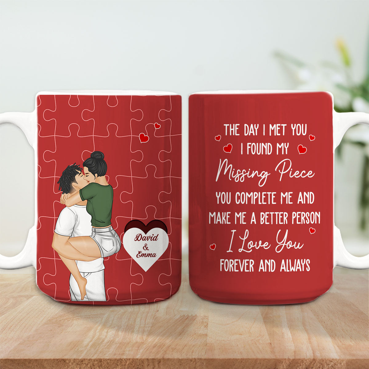 Custom Anniversary Keepsake Gifts For Couple • I Found My Missing Piece - Personalized Coffee Mug