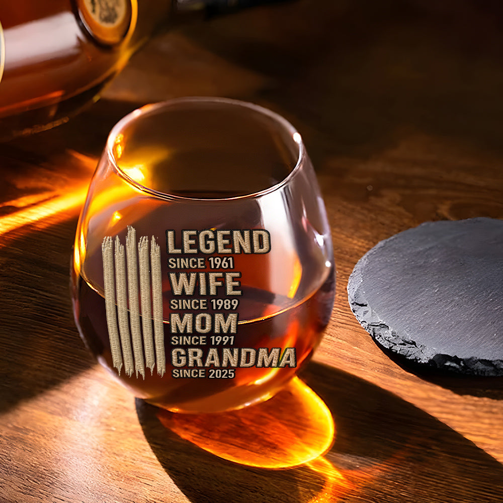 Grandma Mode On - Personalized Wine Glass