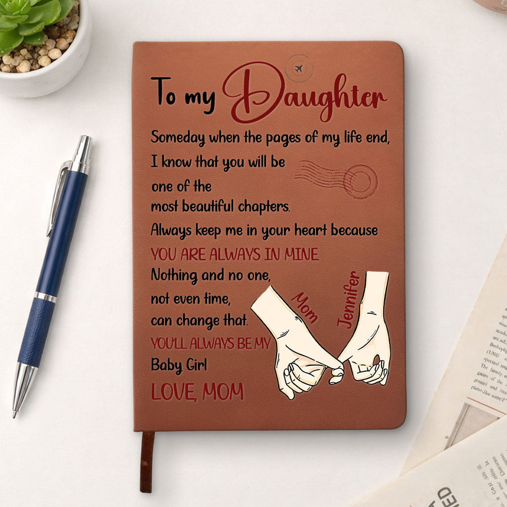 Custom Stationery Gifts For Daughter, Son, Grandchild • The Most Beautiful Chapters - Personalized Leather Journal
