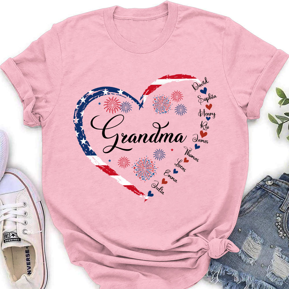 Custom Christmas & Birthday Gift for Grandma • Love Being Grandma 4th Of July - Personalized Shirt
