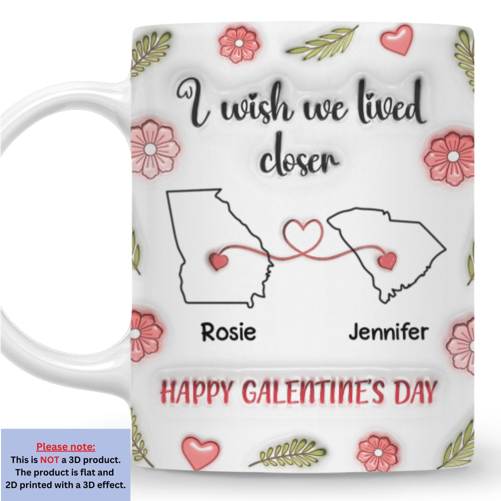 Custom Best Friend, Christmas & Birthday Friendship Keepsake Gift • Galentine Club - Personalized 3D Inflated Effect Mug