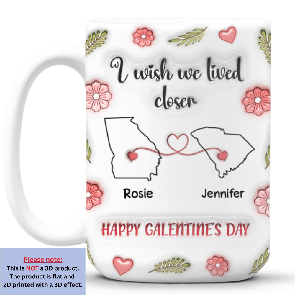 Custom Best Friend, Christmas & Birthday Friendship Keepsake Gift • Galentine Club - Personalized 3D Inflated Effect Mug