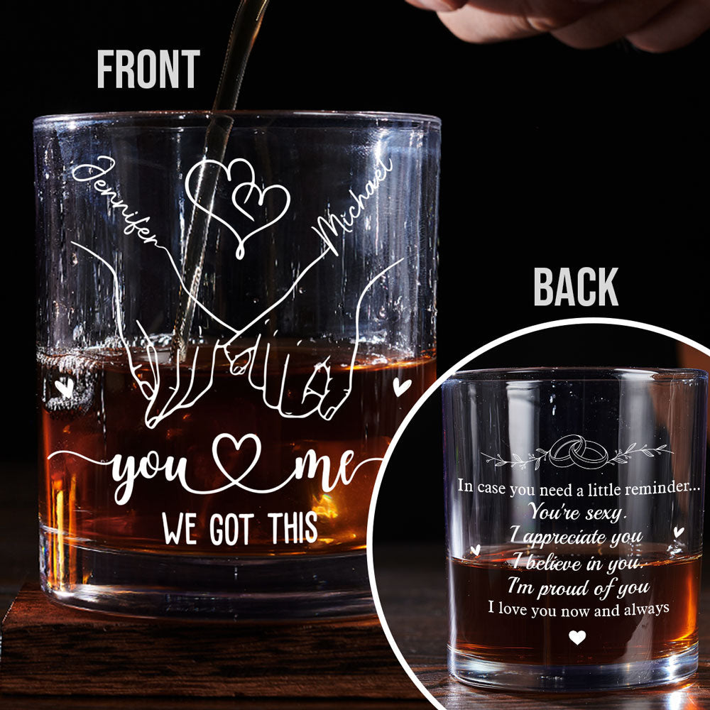 Custom Christmas Anniversary Birthday Drinkware Gifts for Husband • I Love You Now And Always - Personalized Whiskey Glass