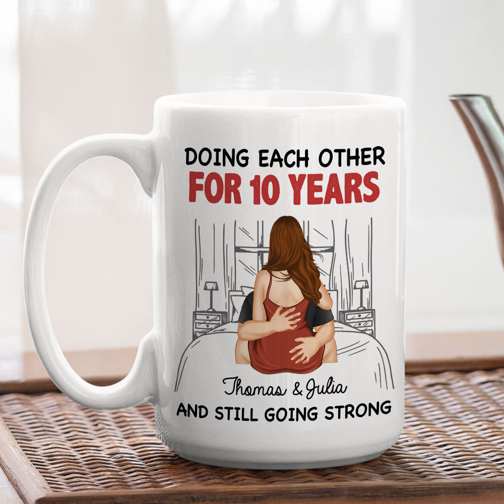 Custom Anniversary Keepsake Gifts For Couple • Doing Each Other For Years - Personalized Coffee Mug