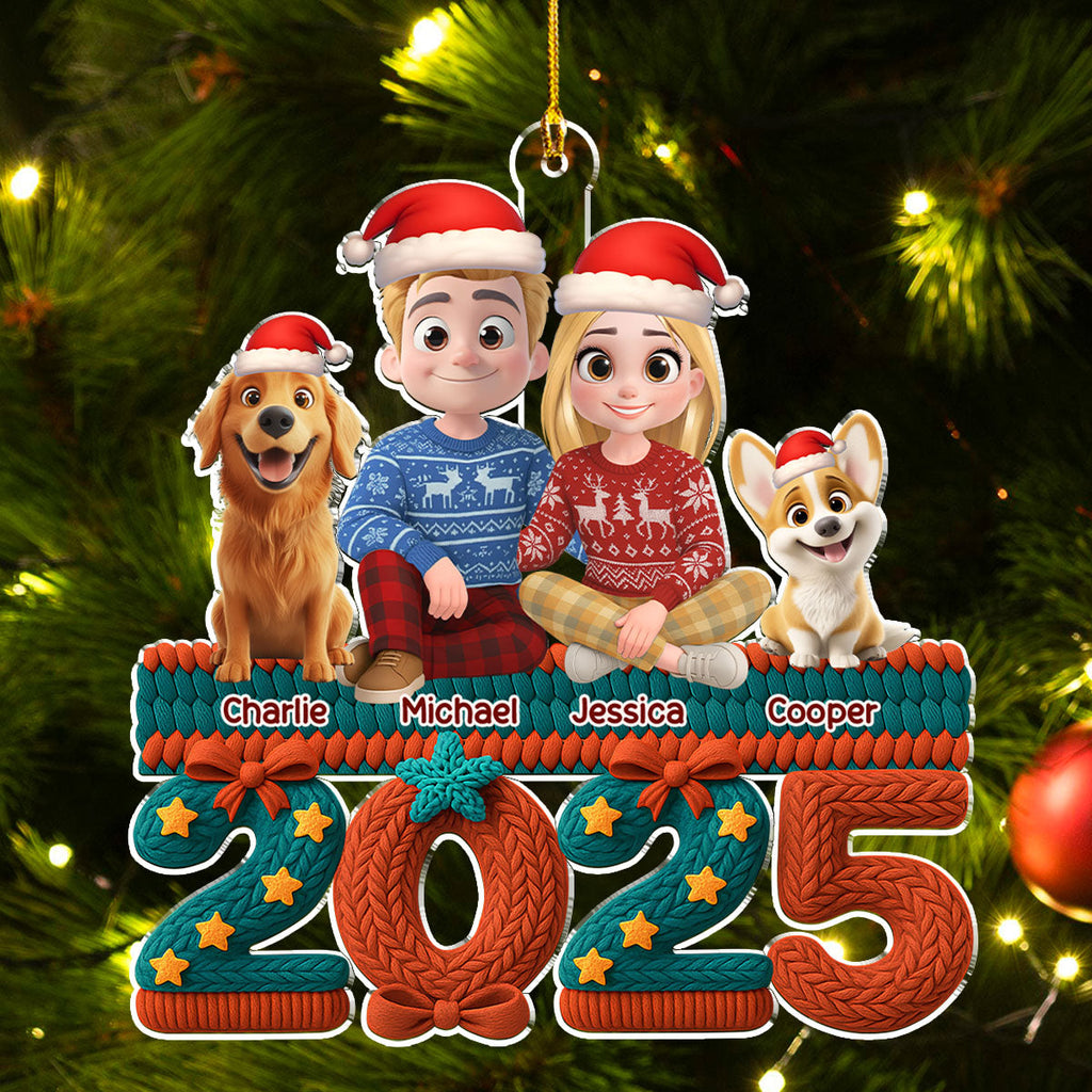 Custom Keepsake Christmas Ornament •  Jolly Year - Personalized 3D Effect Acrylic Ornament