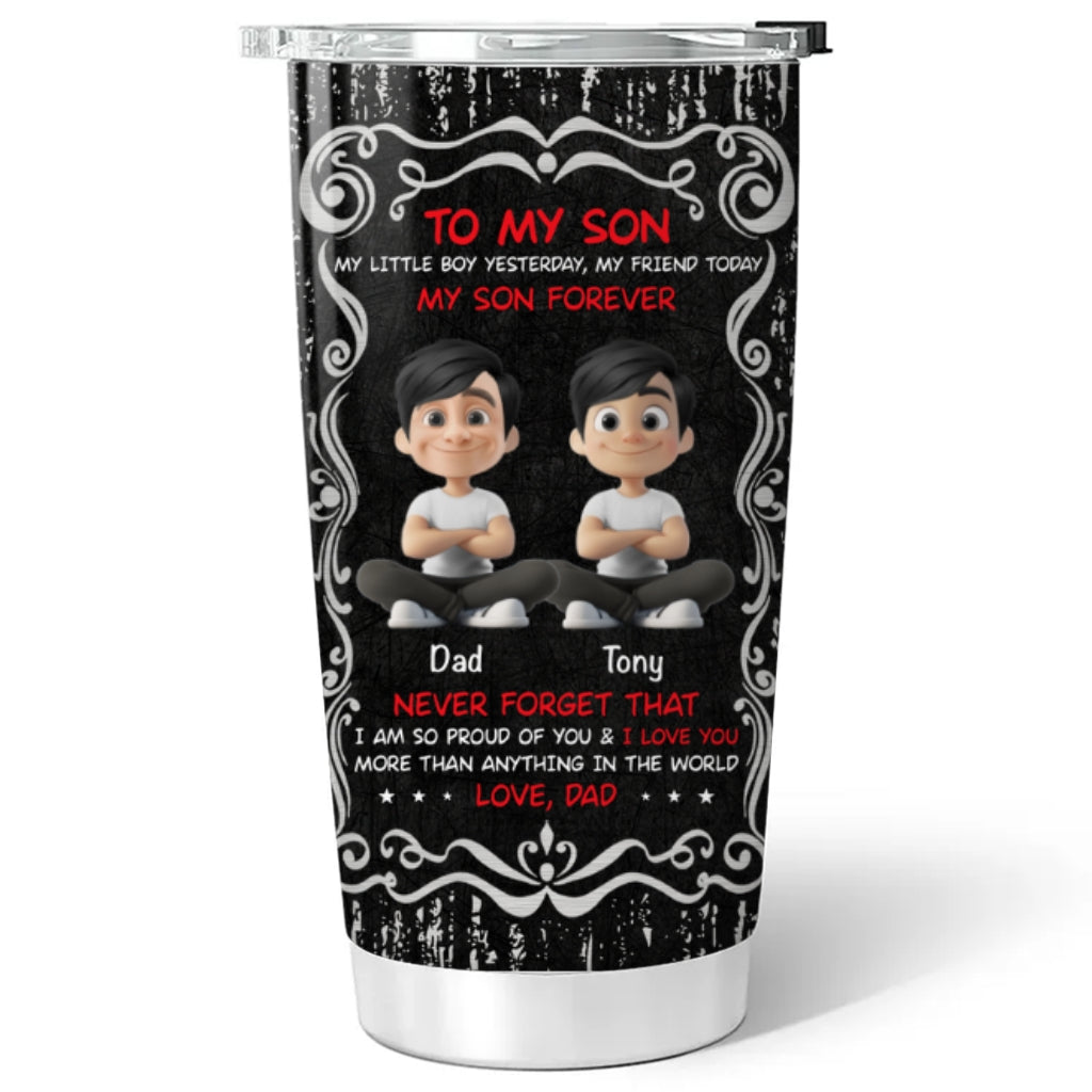 Custom Christmas Birthday Gifts For Son • You Are My Son Forever - Personalized Tumbler