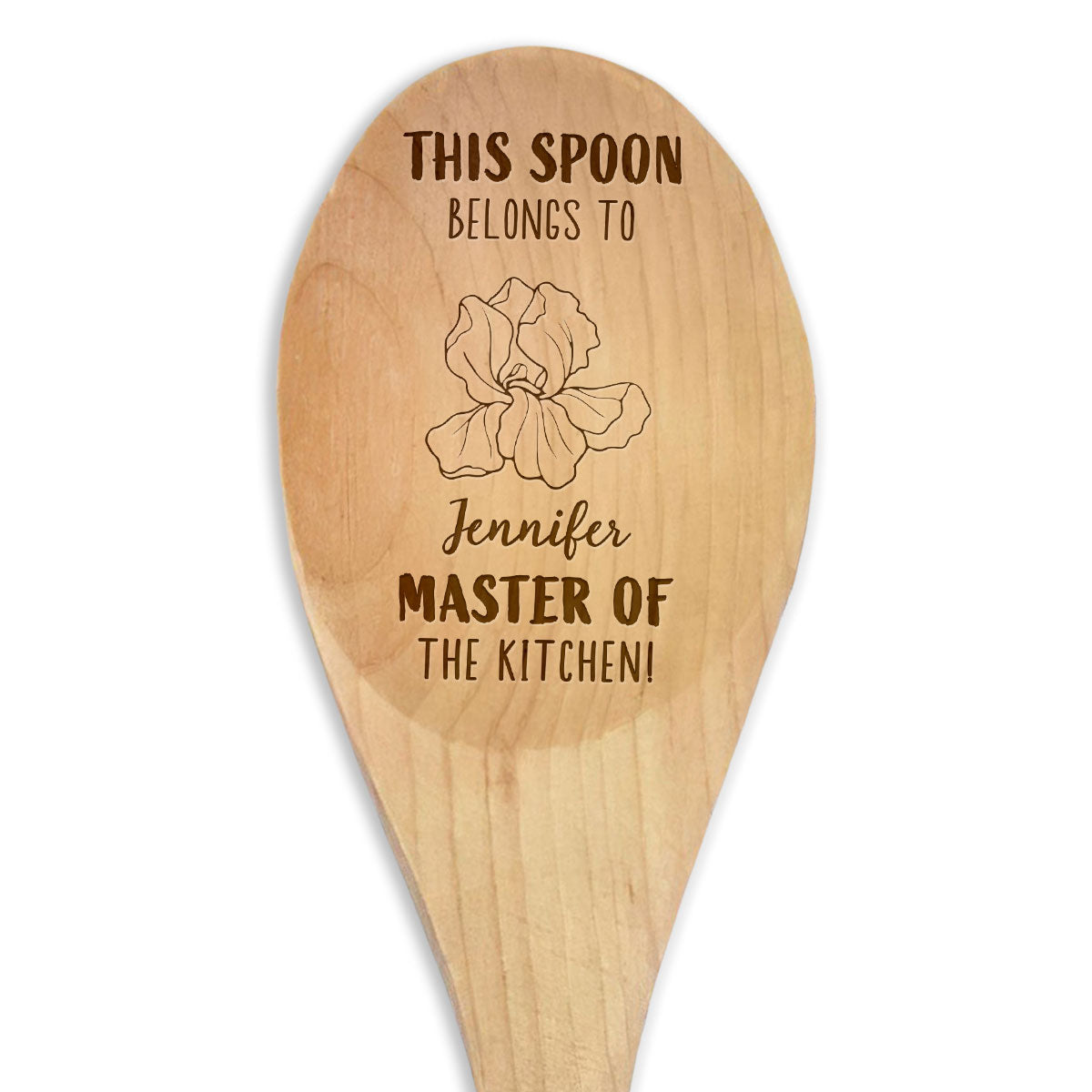 Master Of The Kitchen - Personalized Engraved Wooden Spoon