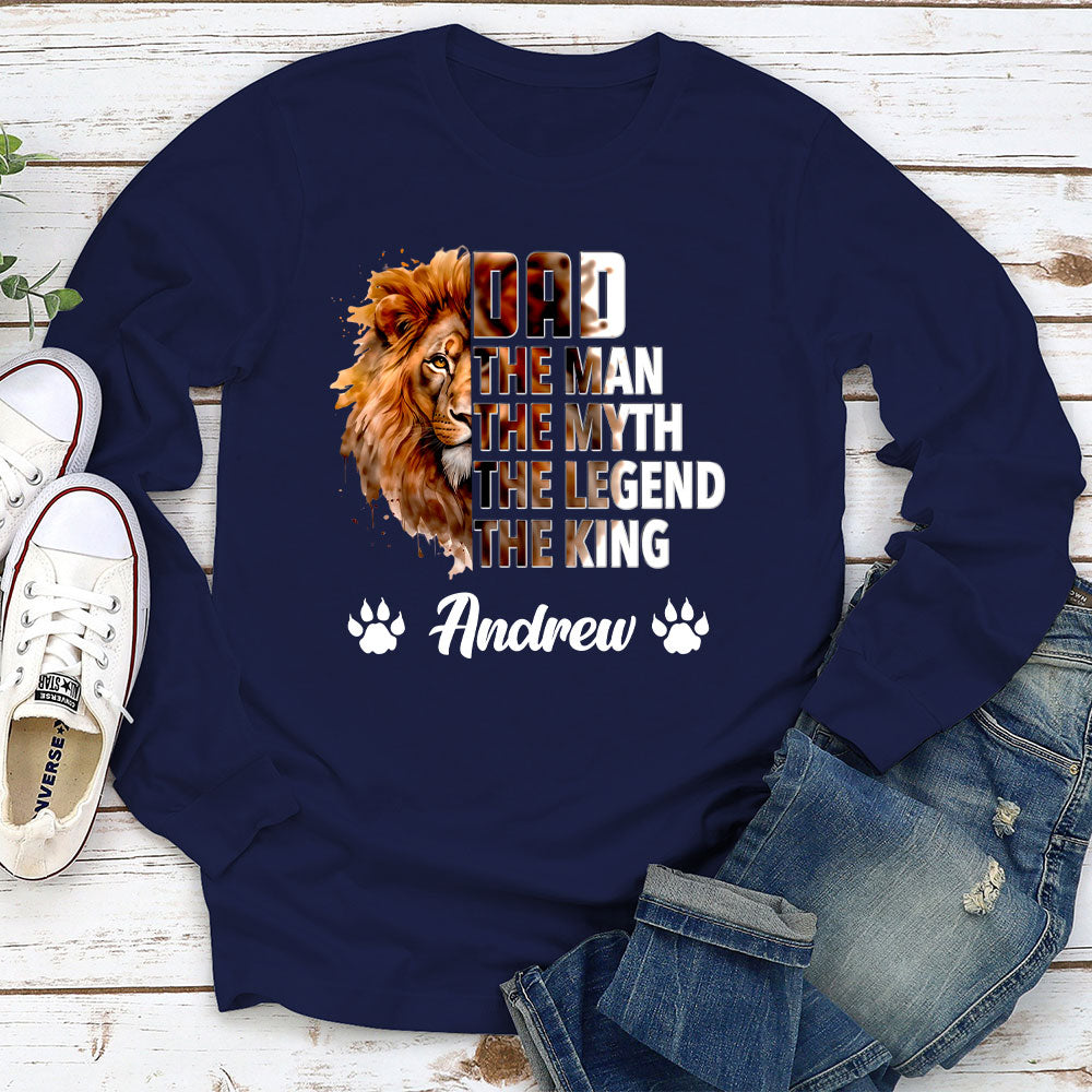 Custom Father's Day, Special Gift for Dad & Grandpa • Dad Is The King - Personalized Shirt