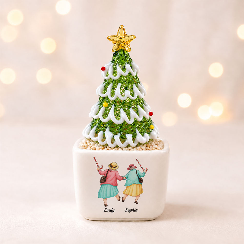 Pick You Up - Personalized Glass Christmas Tree