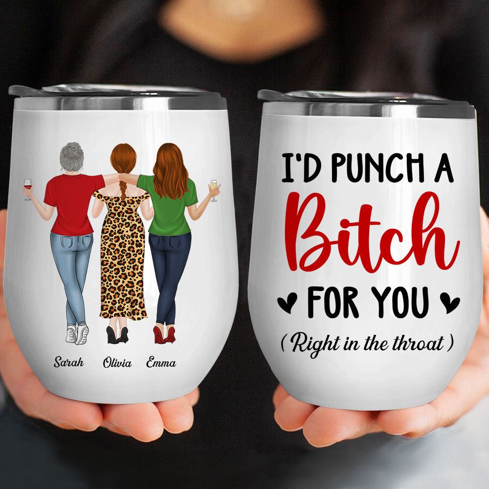 Custom Christmas Birthday Gifts For Best Friend • Right There - Personalized Wine Tumbler