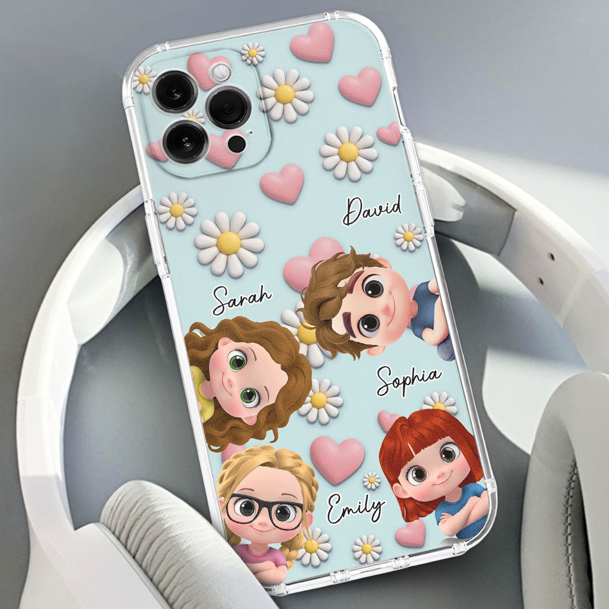 Grandkids Over Everything - Personalized 3D Effect Phone Case