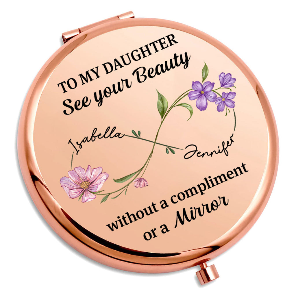 Daughter See Your Own Beauty - Personalized Compact Mirror
