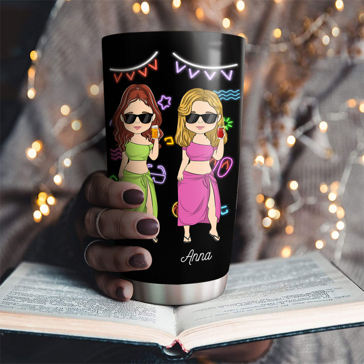 Beaches With Besties - Personalized Tumbler