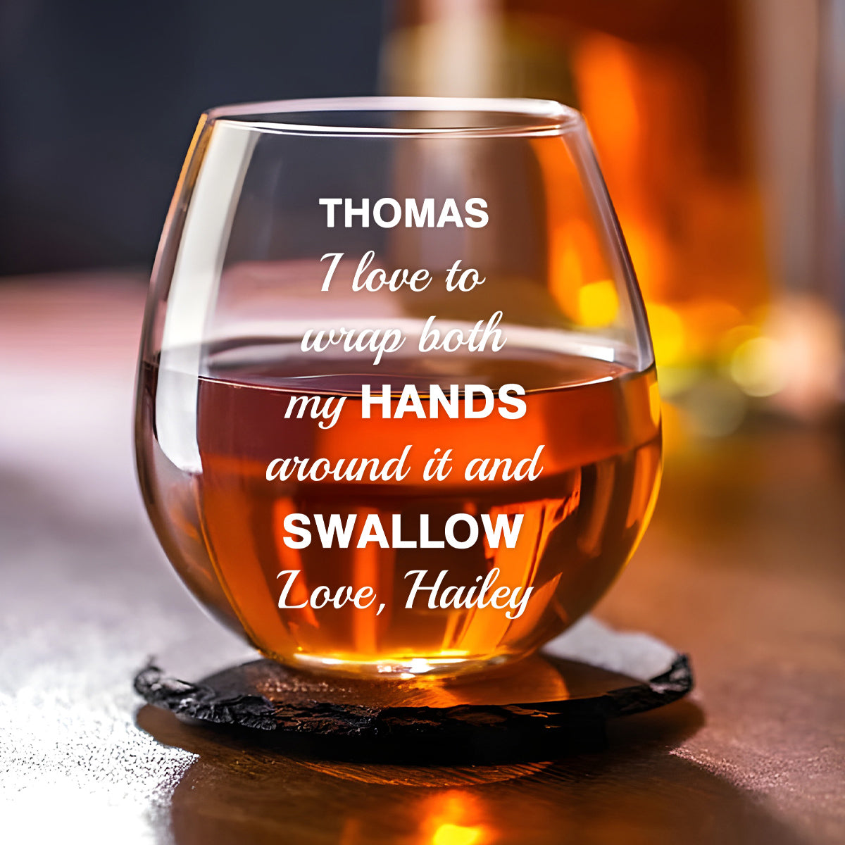 Love It - Personalized Wine Glass