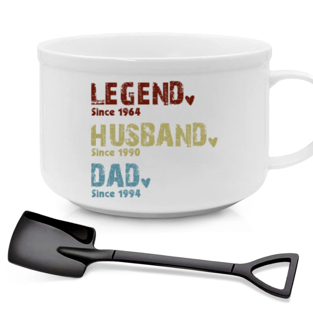Legend, Husband, Dad, Grandpa - Personalized Ceramic Bowl