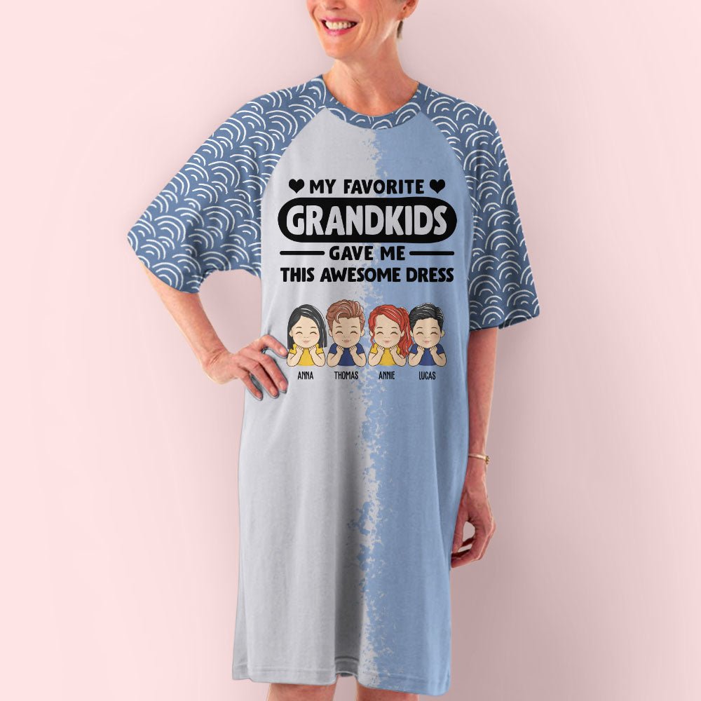 Favorite Grandkids Gave Me - Personalized 3/4 Sleeve Dress