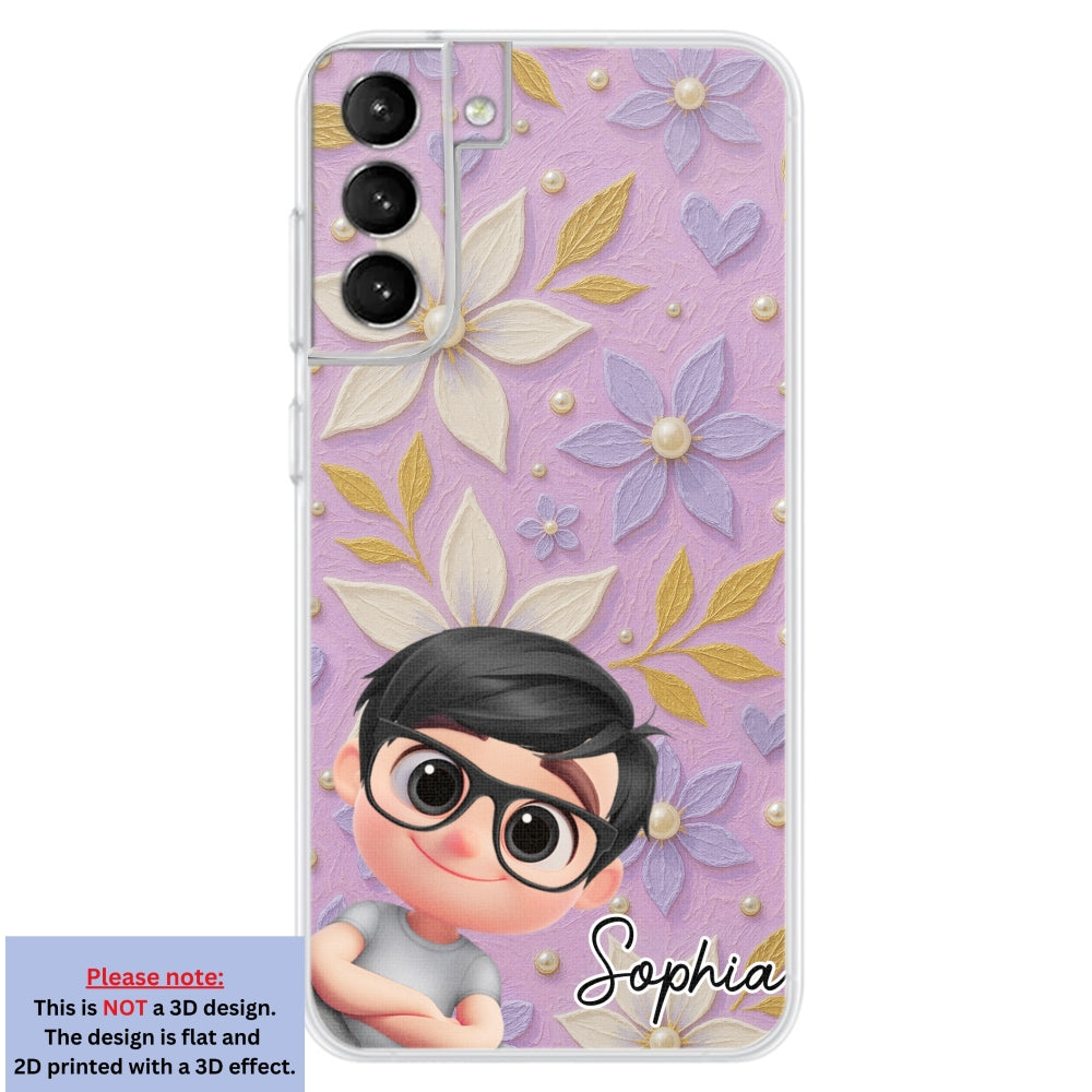 Purple Grandma - Personalized 3D Effect Phone Case