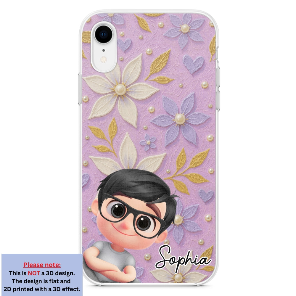 Purple Grandma - Personalized 3D Effect Phone Case