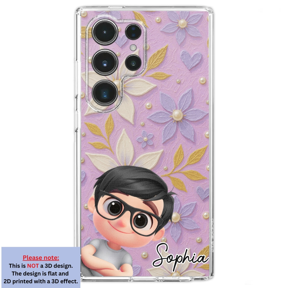 Purple Grandma - Personalized 3D Effect Phone Case