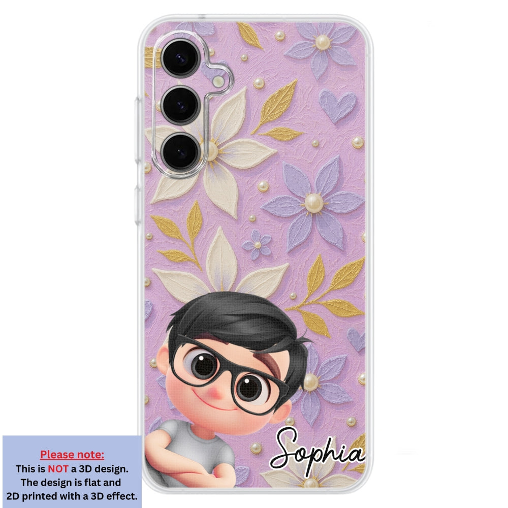 Purple Grandma - Personalized 3D Effect Phone Case
