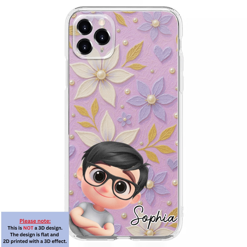 Purple Grandma - Personalized 3D Effect Phone Case
