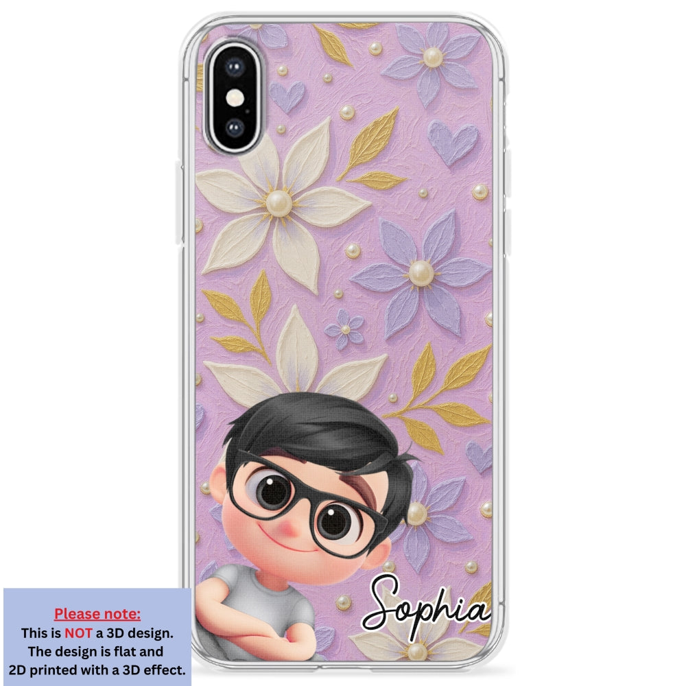 Purple Grandma - Personalized 3D Effect Phone Case