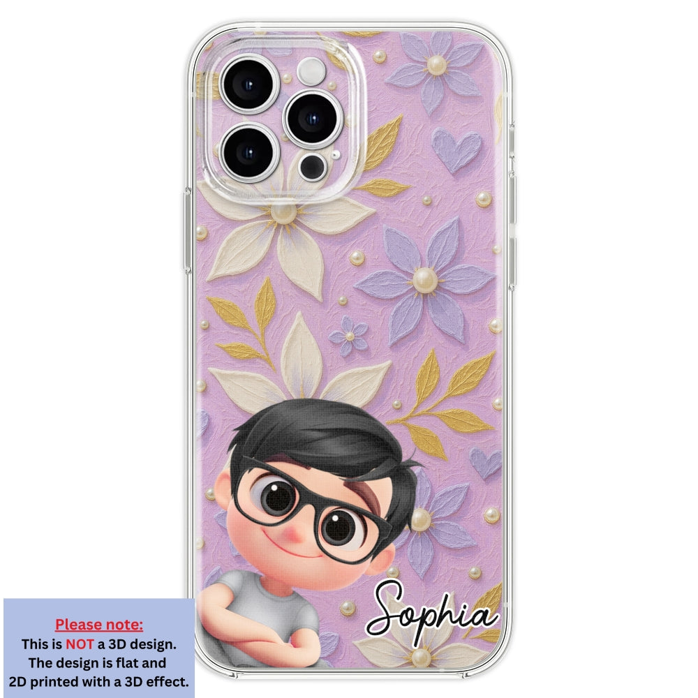 Purple Grandma - Personalized 3D Effect Phone Case