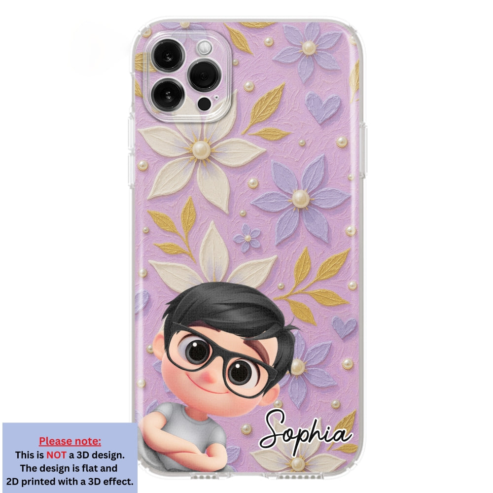 Purple Grandma - Personalized 3D Effect Phone Case