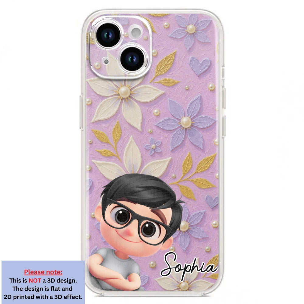 Purple Grandma - Personalized 3D Effect Phone Case