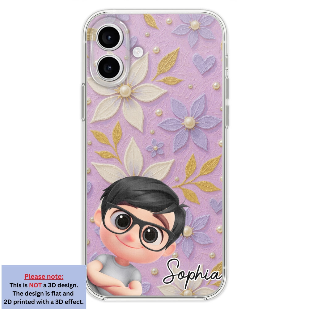 Purple Grandma - Personalized 3D Effect Phone Case