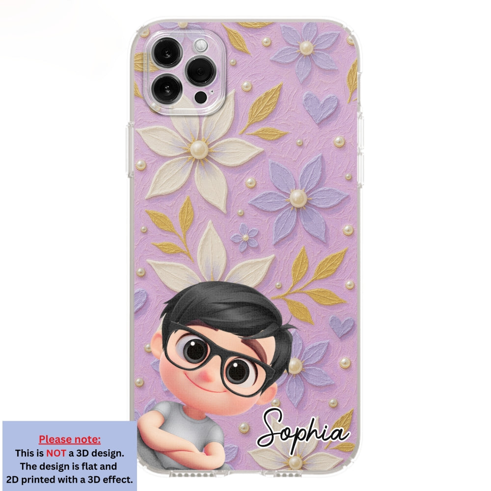 Purple Grandma - Personalized 3D Effect Phone Case
