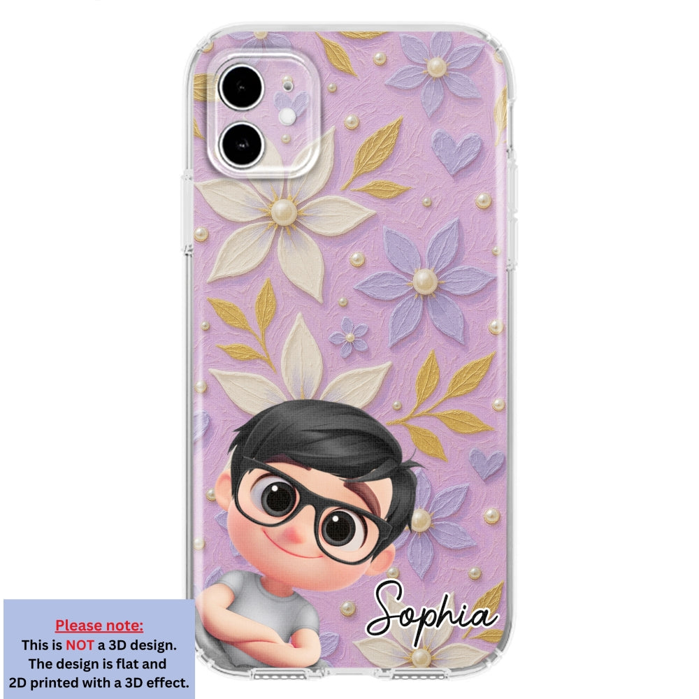 Purple Grandma - Personalized 3D Effect Phone Case