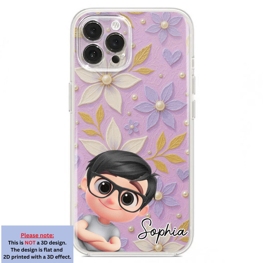 Purple Grandma - Personalized 3D Effect Phone Case