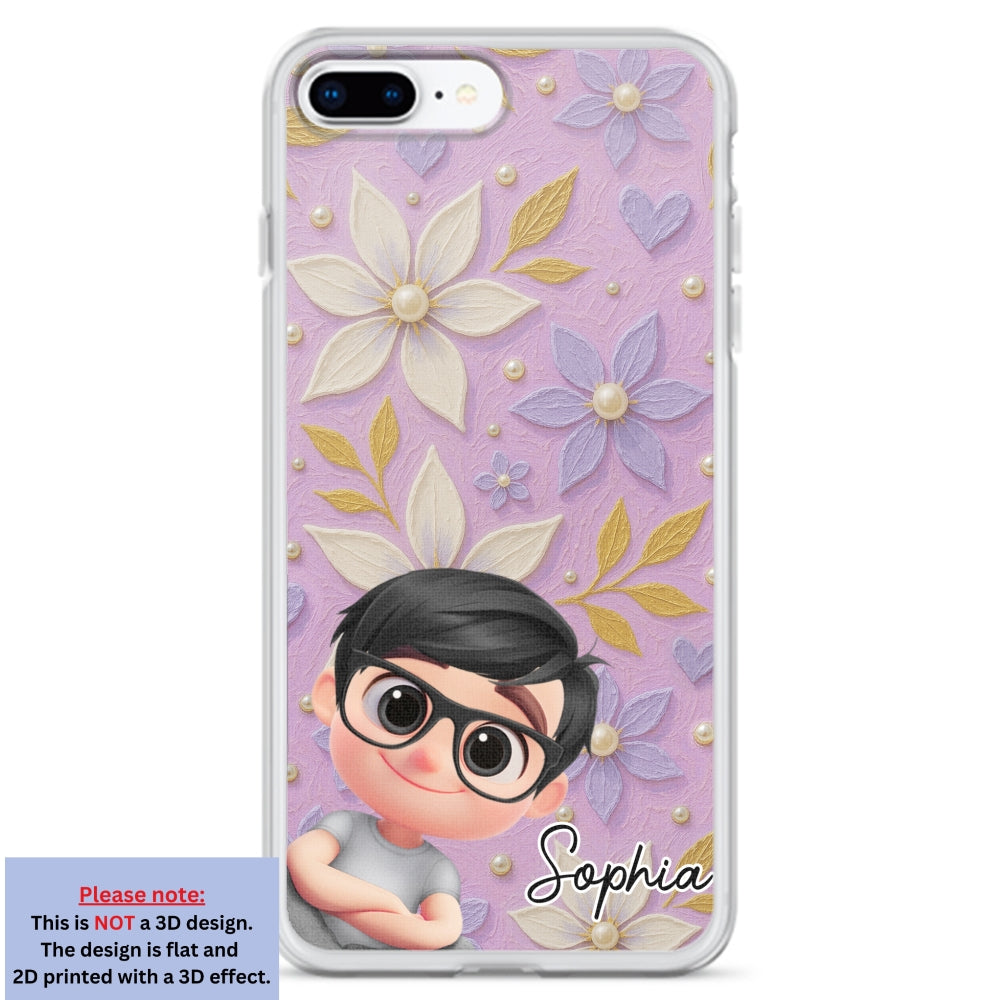 Purple Grandma - Personalized 3D Effect Phone Case