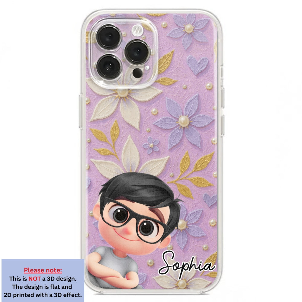 Purple Grandma - Personalized 3D Effect Phone Case