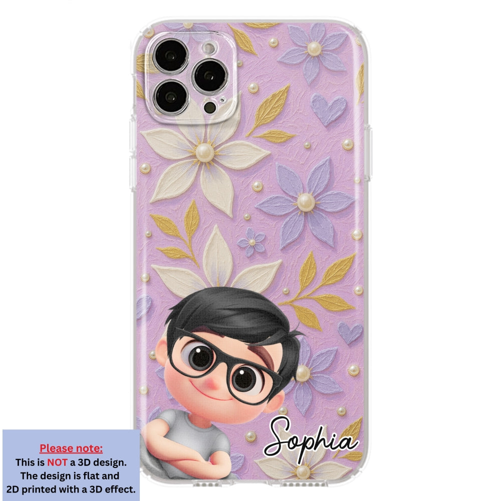 Purple Grandma - Personalized 3D Effect Phone Case