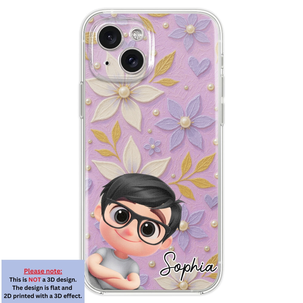 Purple Grandma - Personalized 3D Effect Phone Case